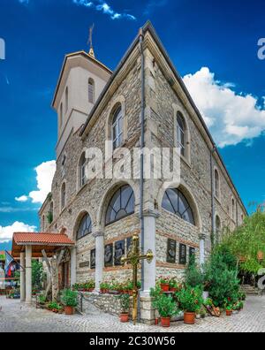 Nessebar, Bulgarien - 07.10.2019. Kirche 1352 "Theotokos" in der Altstadt von Nessebar, Bulgarien, im Sommer Stockfoto