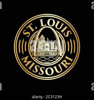 St. Louis Logo. Saint Louis design Vorlage. Vektor- und Illustrationen. Stock Vektor