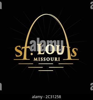 St. Louis Logo. Saint Louis Design Vorlage. Vektor und Illustration. Stock Vektor