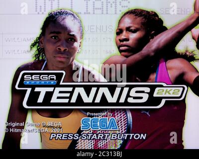 Sega Sports Tennis 2K2 - Sega Dreamcast Videospiel - nur für redaktionelle Verwendung Stockfoto