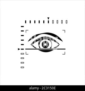 Retina Scan, Eye Scan Icon Vektorgrafik Stock Vektor