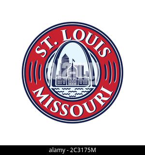 St. Louis Logo. Saint Louis design Vorlage. Vektor- und Illustrationen. Stock Vektor