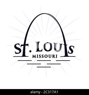 St. Louis Logo. Saint Louis Design Vorlage. Vektor und Illustration. Stock Vektor