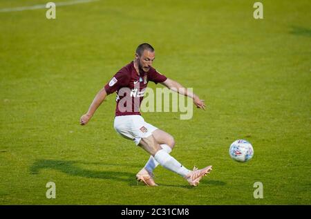 Northampton, Großbritannien. Juni 2020. Michael Harriman von Northampton Town während des Sky Bet League 2 Play Off Semi Final First Leg Match zwischen Northampton Town und Cheltenham Town im Sixfields Stadium, Northampton am 18. Juni 2020. Foto von David Horn. Kredit: Prime Media Images/Alamy Live Nachrichten Stockfoto