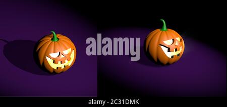 Halloween realistische lustige Kürbis 3d Stockfoto