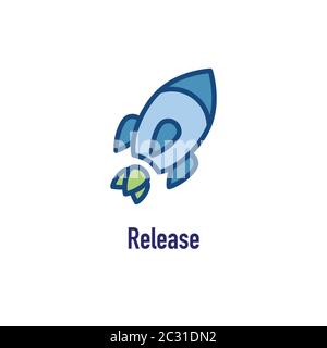 Entwicklungsvorgänge mit Lebenszyklus - Symbol für DevOps Stock Vektor