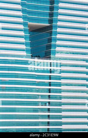 Detail des Bürogebäudes von Q Central in Kuala Lumpur Malaysia Stockfoto