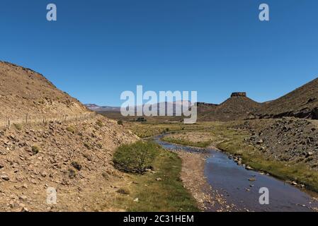 Verlassene Landschaft in der Provinz Neuquen, Argentinien Stockfoto