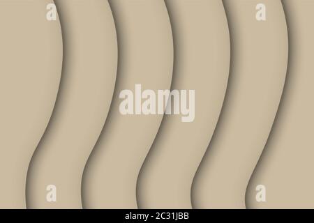 Abstrakt Beige 3D Papier Schnitt Formen Hintergrund Stock Vektor
