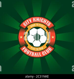 Runde Farbe Fußball Logo Vorlage Stock Vektor