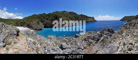 Marina di Camerota - Panoramica di Cala Bianca dal sentiero Stockfoto