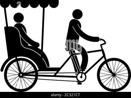 Piktogramm eines Pedicabs Stock Vektor