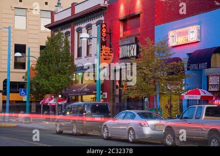 Central Avenue, Albuquerque, New Mexico, USA Stockfoto