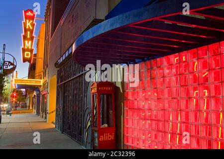 Central Avenue, Albuquerque, New Mexico, USA Stockfoto