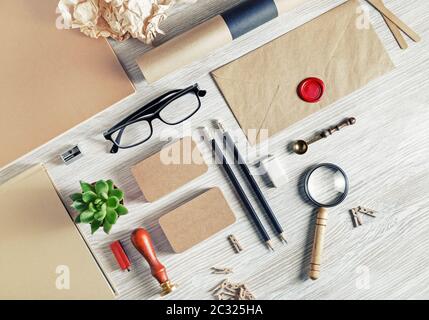 Leere Vorlage festlegen Stockfoto