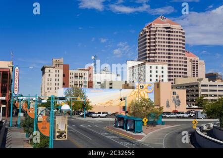 Central Avenue, Albuquerque, New Mexico, USA Stockfoto