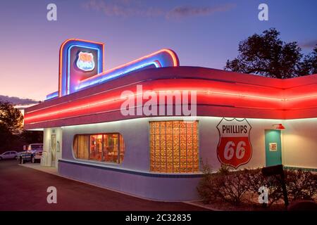 Route 66 Diner auf der Central Avenue, Albuquerque, New Mexico, USA Stockfoto