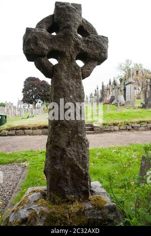 Der Old Town Cemetery ist von herausragender Bedeutung innerhalb der historischen Landschaft von Stirling Schottland.die Denkmäler und die Persönlichkeiten, die sie gedenken Stockfoto