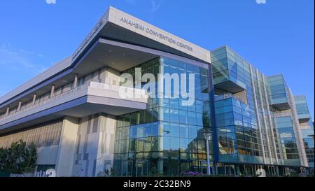 Anaheim Convention Center aus westlicher Sicht Stockfoto