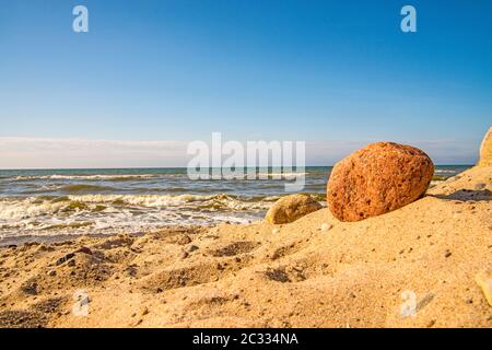 Einsam, unberührt Strand der Ostsee in Polen Stockfoto