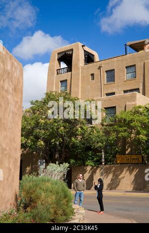 La Fonda Hotel in Santa Fe, New Mexico, USA Stockfoto