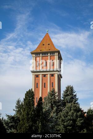 Der ehemalige Wasserturm von Aken an der Elbe Stockfoto