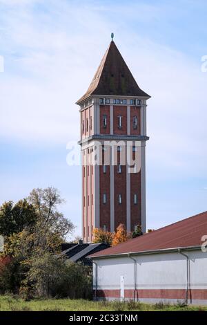 Der ehemalige Wasserturm von Aken an der Elbe Stockfoto