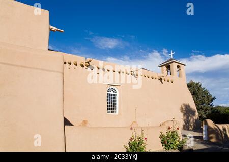 Kirche des heiligen Franziskus von Asis in Rancho de Toas, Stadt Taos, New Mexico, USA Stockfoto