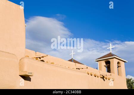 Kirche des heiligen Franziskus von Asis in Rancho de Toas, Stadt Taos, New Mexico, USA Stockfoto