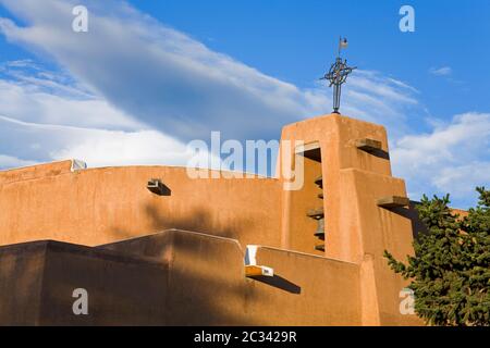 Katholische Kirche der Muttergottes von Guadalupe, Taos, New Mexico, USA Stockfoto