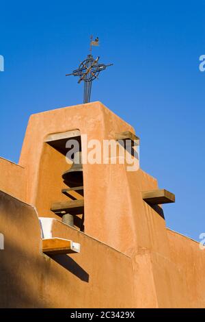 Katholische Kirche der Muttergottes von Guadalupe, Taos, New Mexico, USA Stockfoto