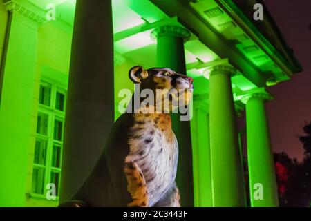 Beleuchtung im Park Kolomenskoje - Moskau Russland Stockfoto