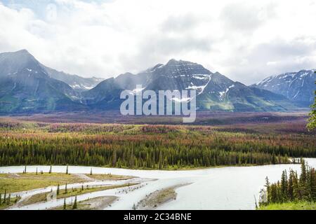 Athabasca river Stockfoto