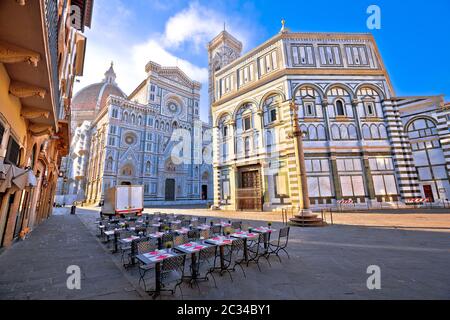 Majestätische Kathedrale Santa Maria del Fiore in Florenz Stockfoto