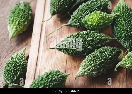 Frische Bittermelone Stockfoto