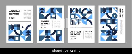 Set von abstrakten bunten geometrischen Vorlagen. Universal Cover Designs für Geschäftsbericht, Broschüren, Flyer, Präsentationen, Prospekt, Magazin. Stock Vektor