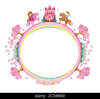 Schöne Prinz und Prinzessin - Rahmen Stockfoto