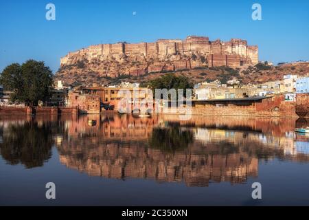 gulab sagar talab mehrangarh Reflexion Stockfoto