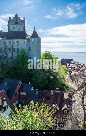 Meersburg, auch bekannt als die Alte Burg in Meersburg am Bodensee ist die älteste bewohnte Burg Deutschlands. Stockfoto