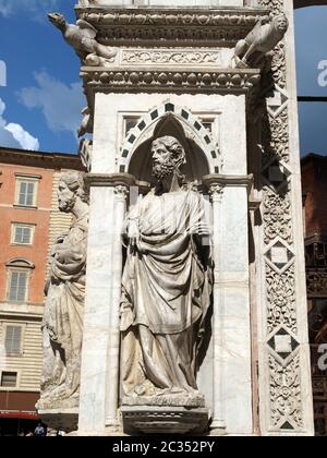 Siena - wunderbar Capella di Piazza Palazzo Pubblico eingerichtet Stockfoto