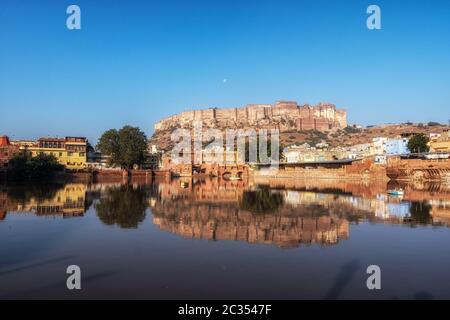 gulab sagar talab mehrangarh Reflexion Stockfoto