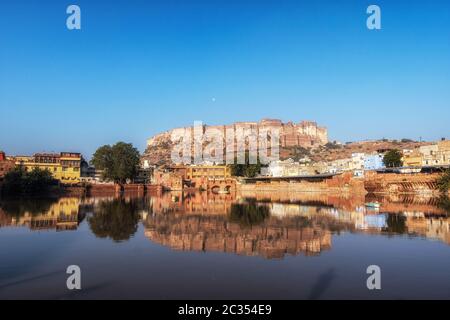 gulab sagar talab mehrangarh Reflexion Stockfoto