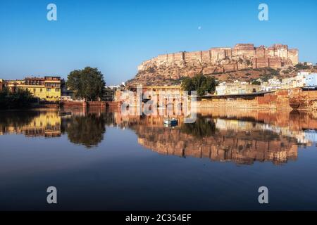 gulab sagar talab mehrangarh Reflexion Stockfoto