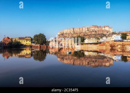 gulab sagar talab mehrangarh Reflexion Stockfoto