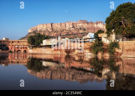 gulab sagar talab mehrangarh Reflexion Stockfoto