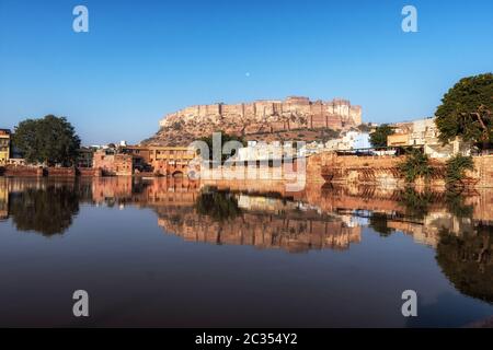 gulab sagar talab mehrangarh Reflexion Stockfoto