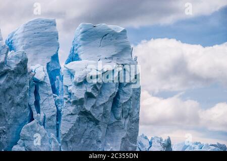 Perito Moreno Gletscher in Argentinien aus nächster Nähe Stockfoto