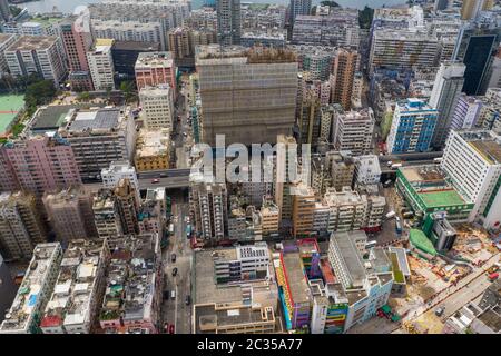 Nach Kwa Wan, Hongkong 17. Mai 2019: Wohnviertel in Hongkong Stockfoto