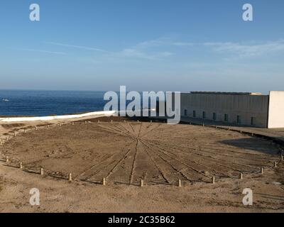 Der Compass Rose. Ponta de Sagres in Portugal Stockfoto