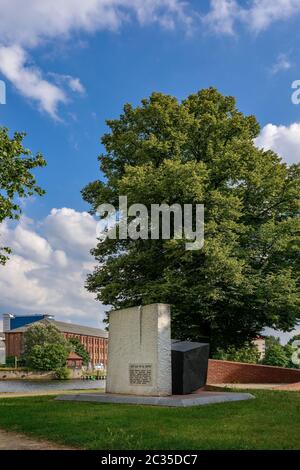 Denkmal für die deportierten und ermordeten Spandauer Juden (Blick von Norden) Stockfoto